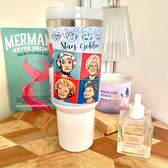 Hand Crafted Other - TV Show Golden Girls 40 oz Tumbler/Water bottle/Mug with handle and straw.Birthd